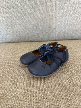 Navy Kids Mary Jane Lace-Up Dress Shoes